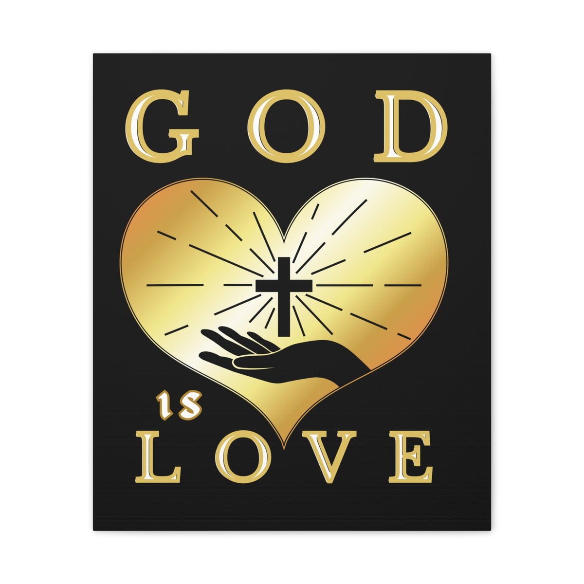 God Is Love Christian Canvas Wall Art