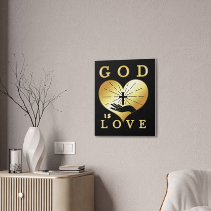 God Is Love Christian Canvas Wall Art