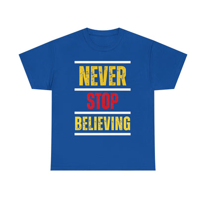 Never Stop Believing – Black Faith Walk T-Shirt