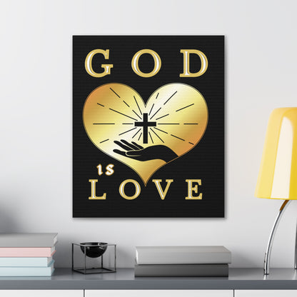 God Is Love Christian Canvas Wall Art