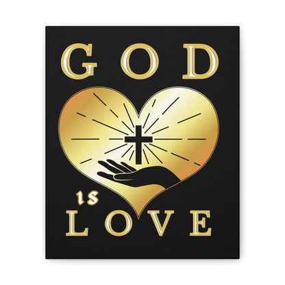 God Is Love Christian Canvas Wall Art
