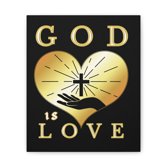 God Is Love Christian Canvas Wall Art