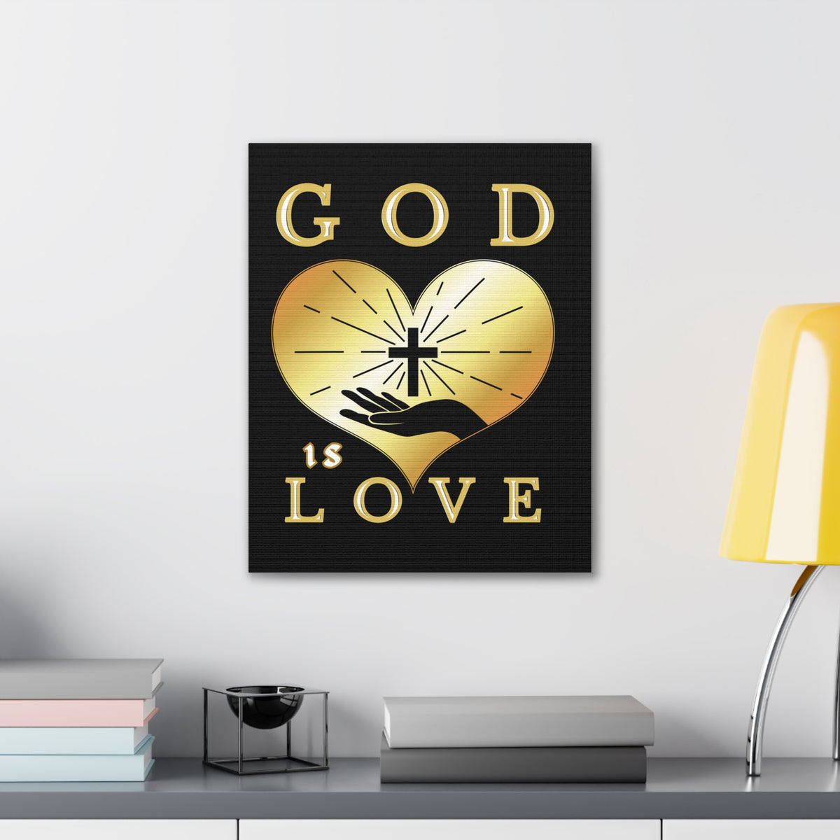 God Is Love Christian Canvas Wall Art