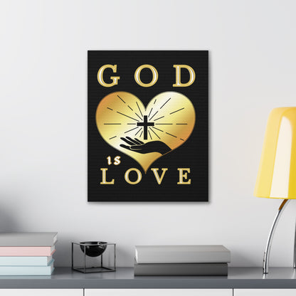God Is Love Christian Canvas Wall Art