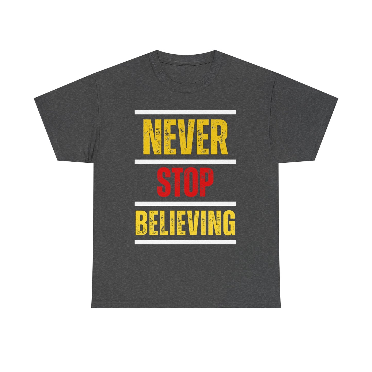 Never Stop Believing – Black Faith Walk T-Shirt