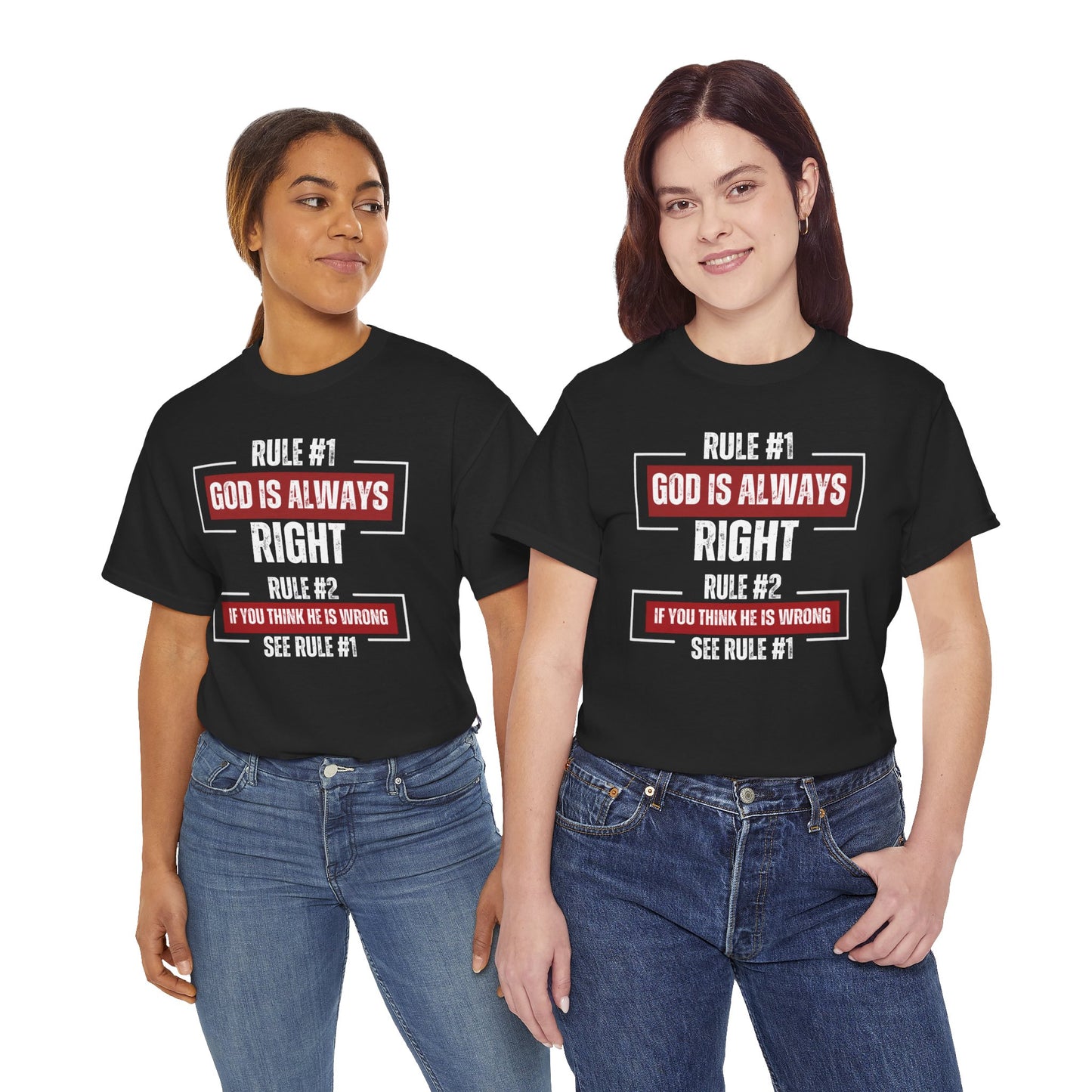Rule #1 God’s Always Right – Christian Unisex T-Shirt | Reallife FAITH
