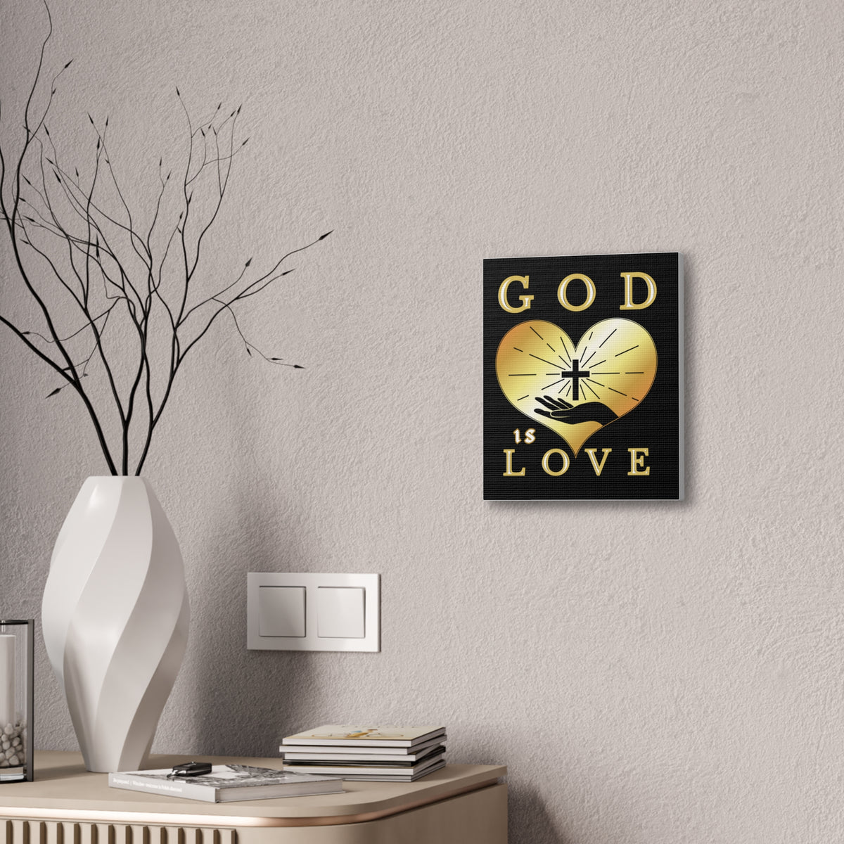 God Is Love Christian Canvas Wall Art