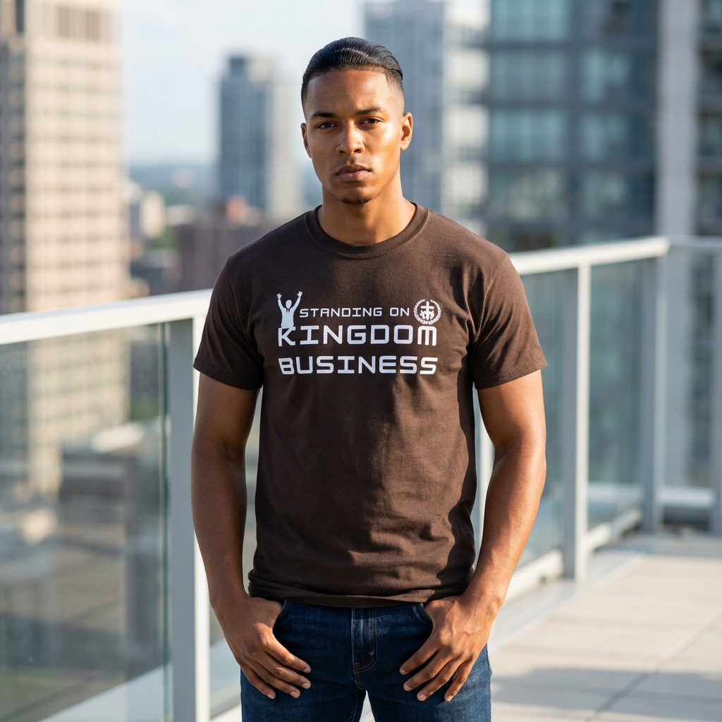 Standing on Kingdom Business Christian T-Shirt | Faith-Based Entrepreneur Shirt | Biblical Motivation Tee