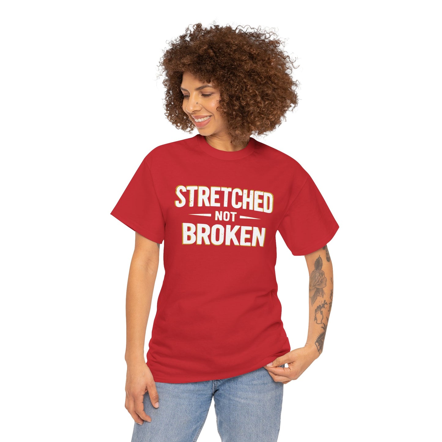 Stretched Not Broken T-Shirt – Faith Over Pressure Inspirational Tee