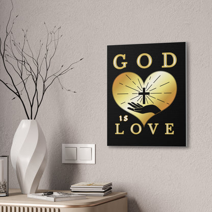 God Is Love Christian Canvas Wall Art