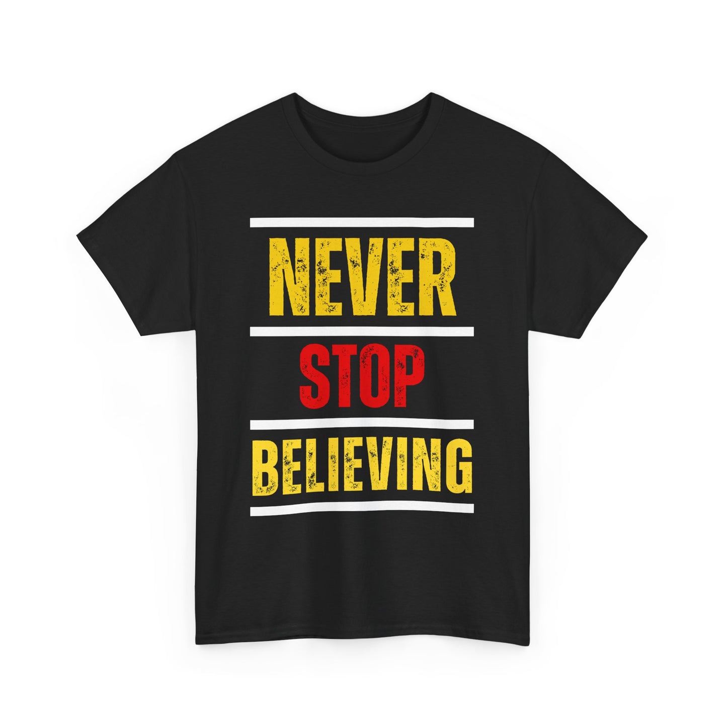 Never Stop Believing – Black Faith Walk T-Shirt