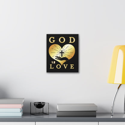 God Is Love Christian Canvas Wall Art