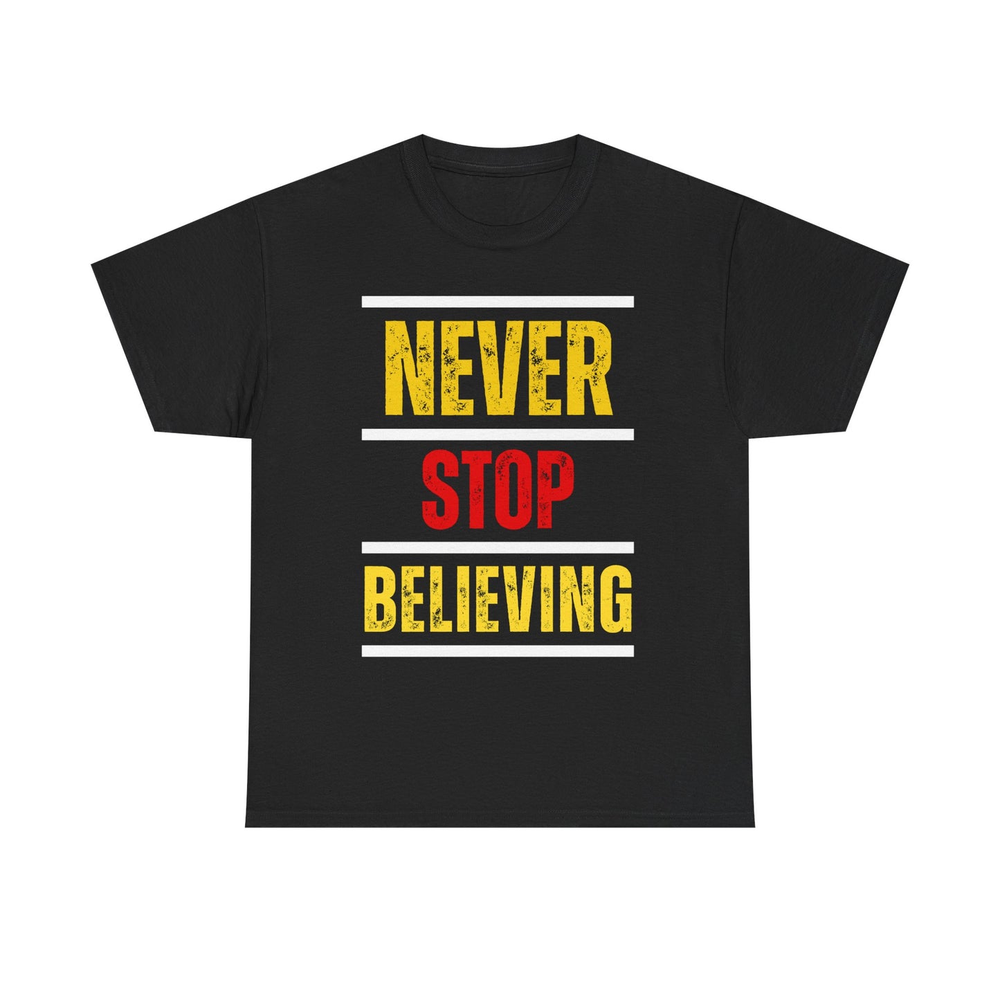 Never Stop Believing – Black Faith Walk T-Shirt