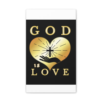 God Is Love Christian Canvas Wall Art