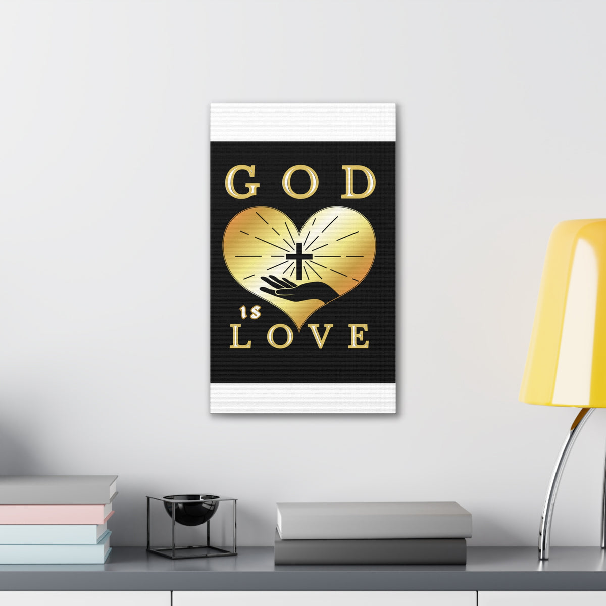 God Is Love Christian Canvas Wall Art