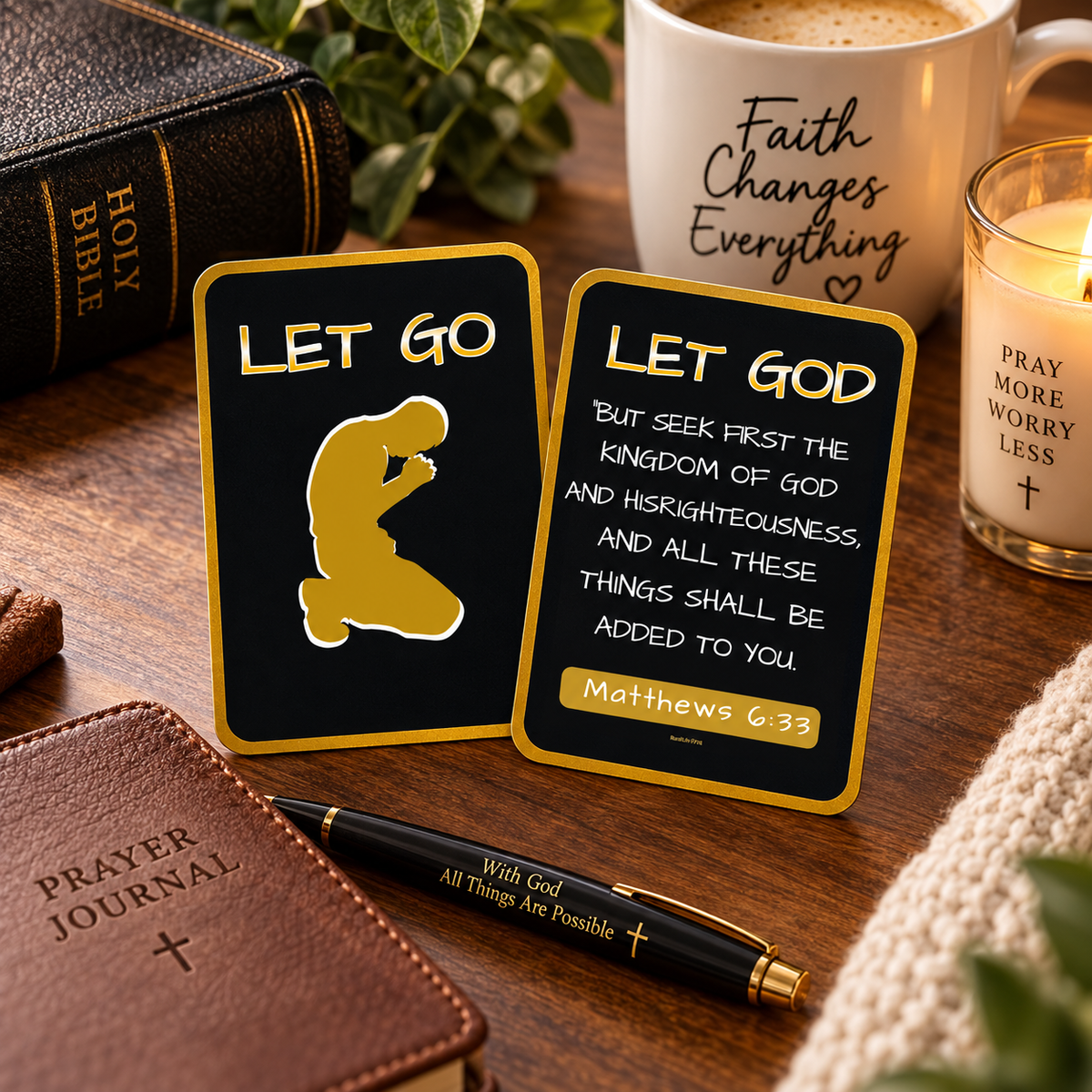 Let Go Let God Scripture Card Set