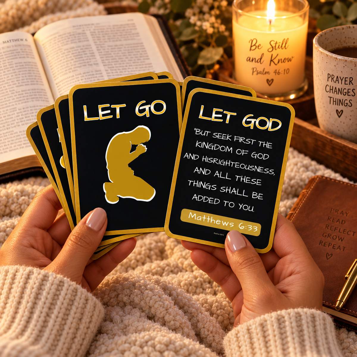 Let Go Let God Scripture Card Set